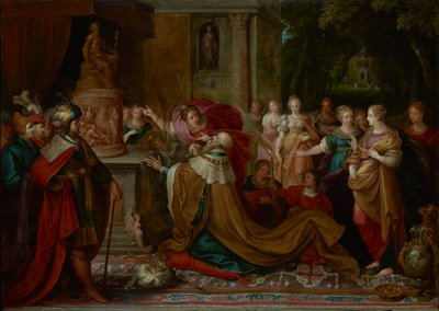 De afgoderij van Salomo door Frans Francken the Younger  